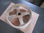 Cast iron wheel 12in dia 4 spoke