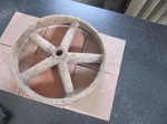 Cast iron wheel 12in dia (5 spoke)