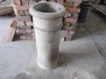 Large buff cannon head chimney pot 31in high x 13in dia