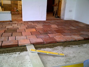 Quarry tiled floor