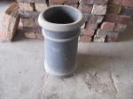 Small black cannon head chimney pot 18in high x 10in dia